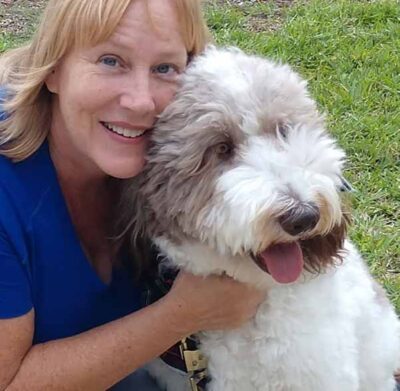 Woman with dog in Port Orange Florida